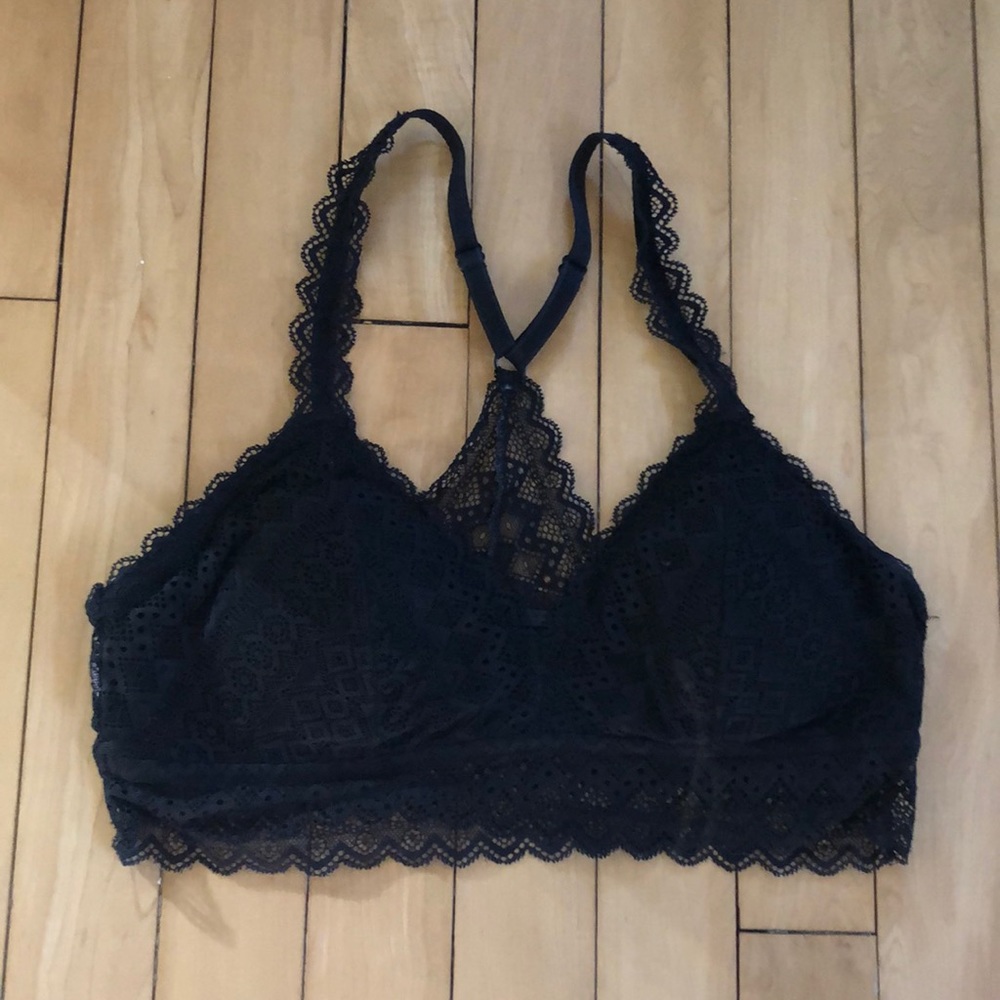 Black lace bralette